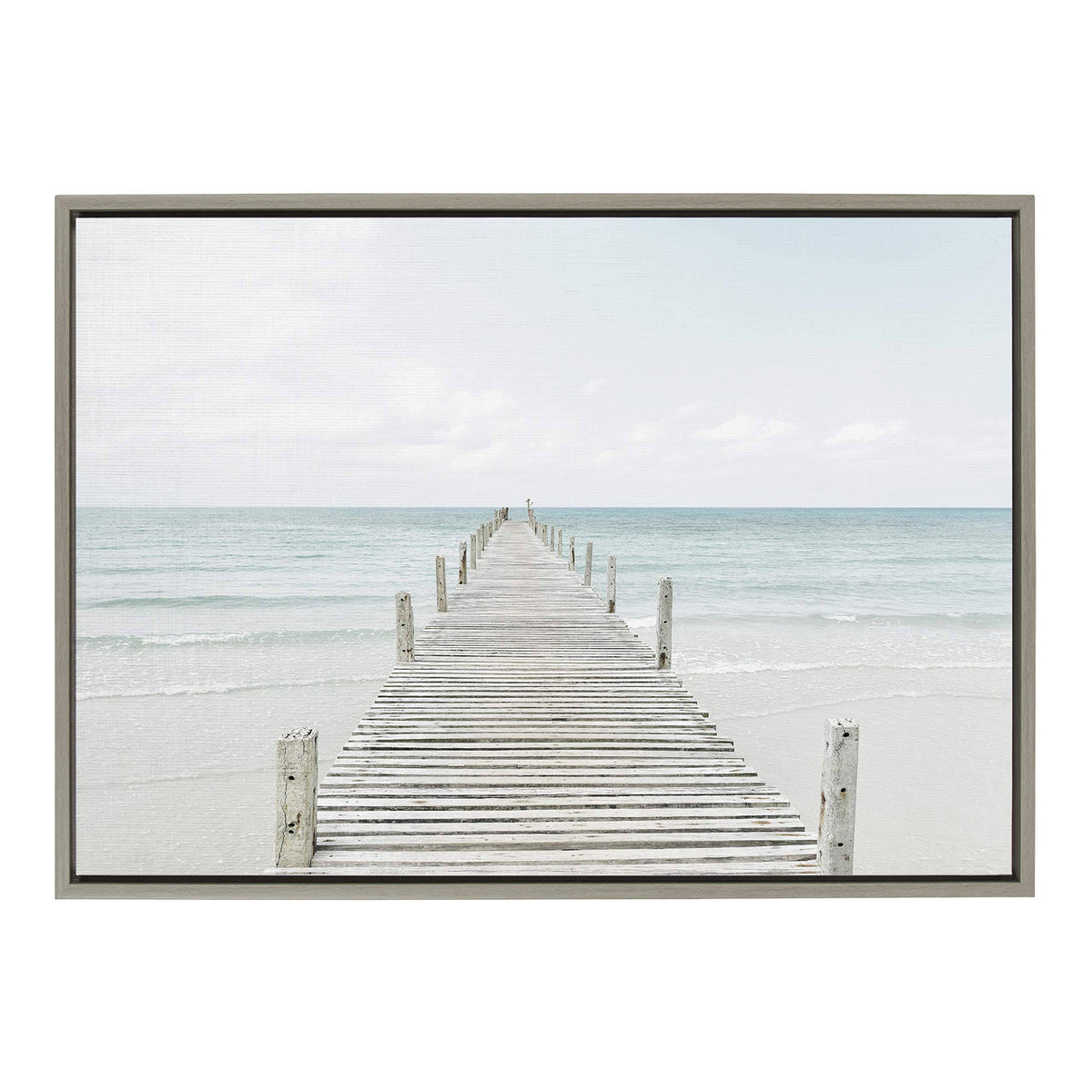 Gray Wooden Framed Canvas Z171