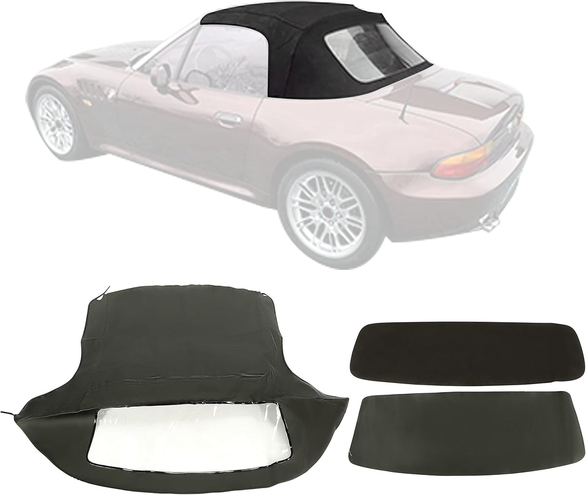 Convertible Soft Top Roof with Plastic Window for BMW Z3 & M Roadster G72769