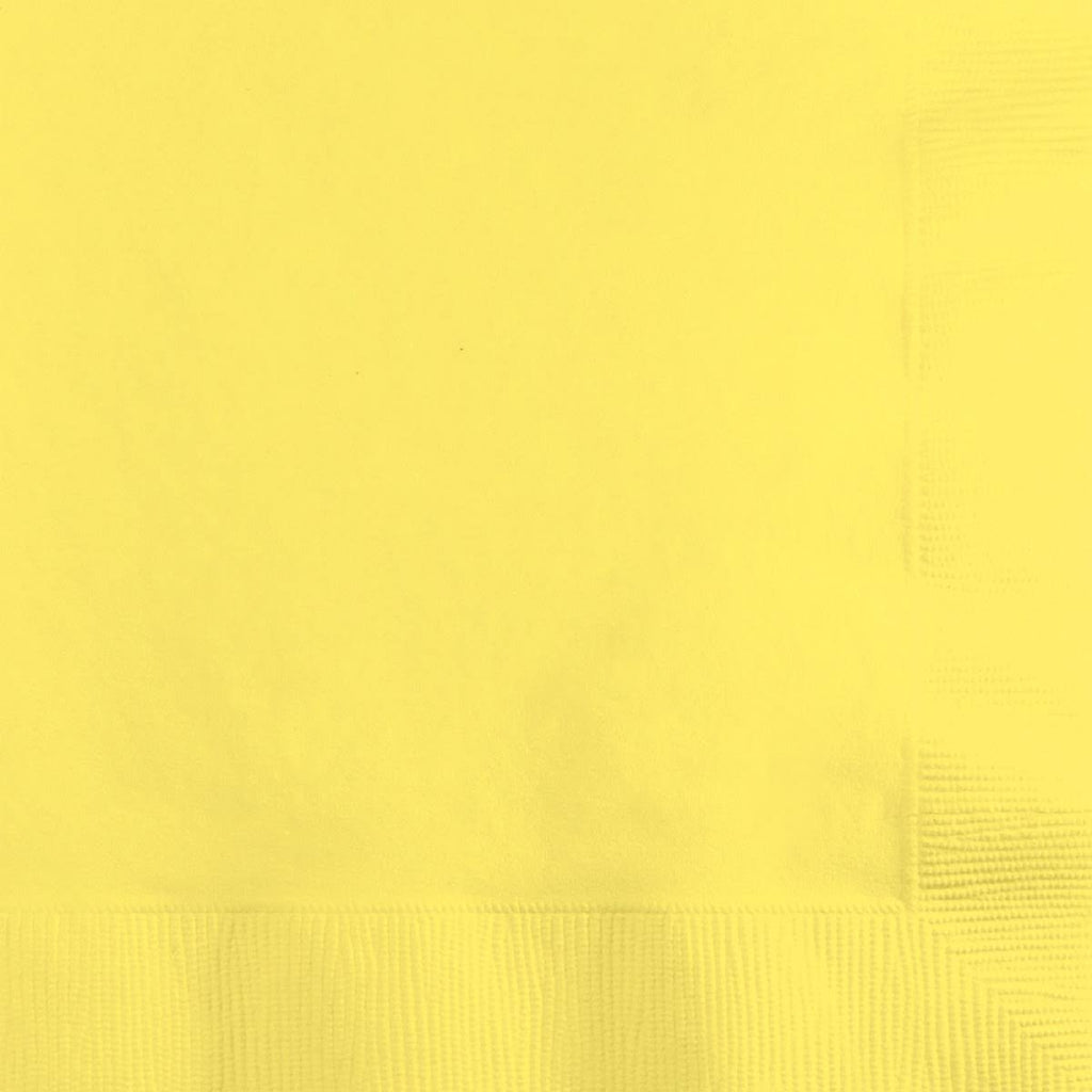 Mimosa Yellow 2-Ply Disposable Beverage Napkins O2288