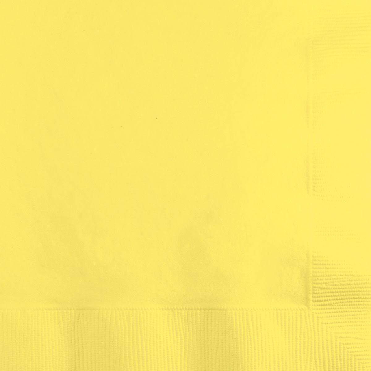 Mimosa Yellow 2-Ply Disposable Beverage Napkins O2288