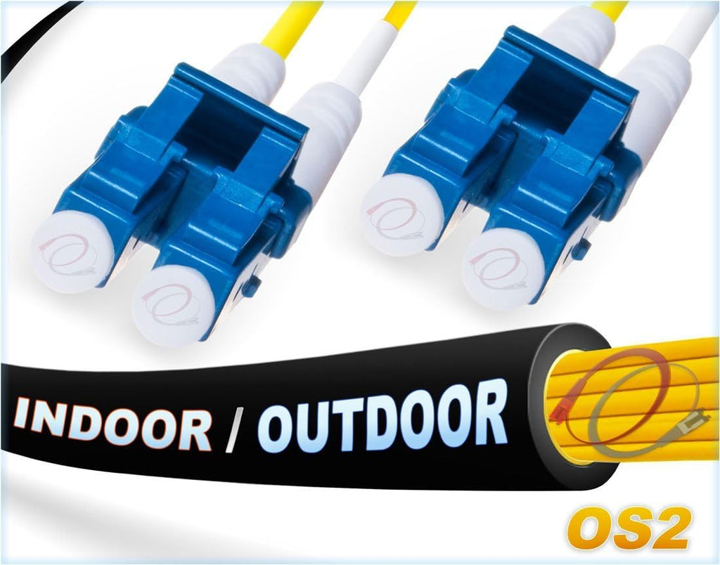 7M OS2 LC LC Fiber Patch Cable Indoor/Outdoor Duplex 9/125 Singlemode Jumper G4882