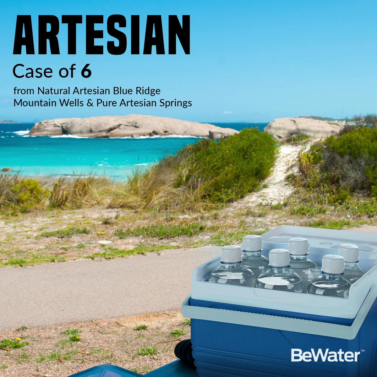 4 cases of 6 Natural Artesian Spring Bottled Drinking Water K79299