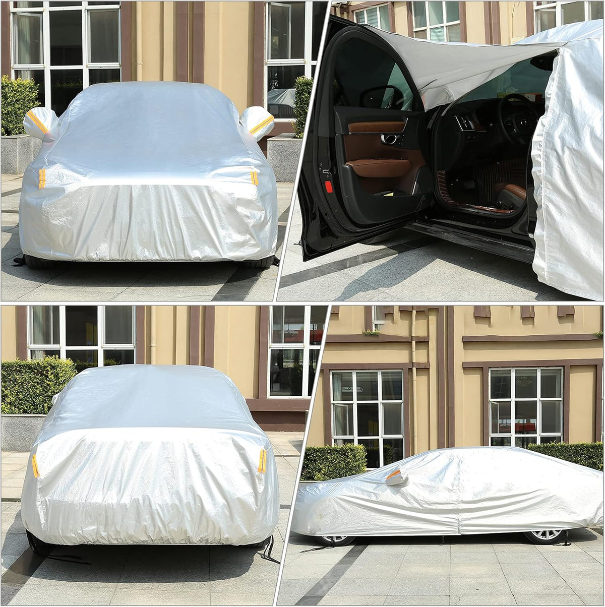 6-Layers Waterproof Car Covers with Night Reflective O423085