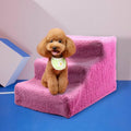 Pet Stairs 3 Steps Removable Non-Slip Dog Steps Pink Pack of 2 G5983