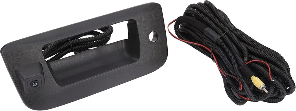 Replacement Tailgate Handle Trim Bezel with Backup Rear View Camera, Black, Pack of 2 M466357