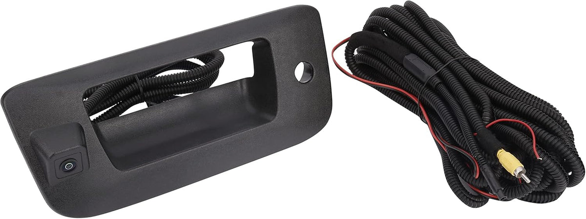 Replacement Tailgate Handle Trim Bezel with Backup Rear View Camera, Black, Pack of 2 M466357