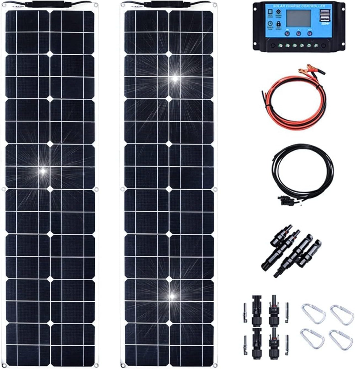 800W Flexible Monocrystalline Solar Panel Kit with 40A Controller H312