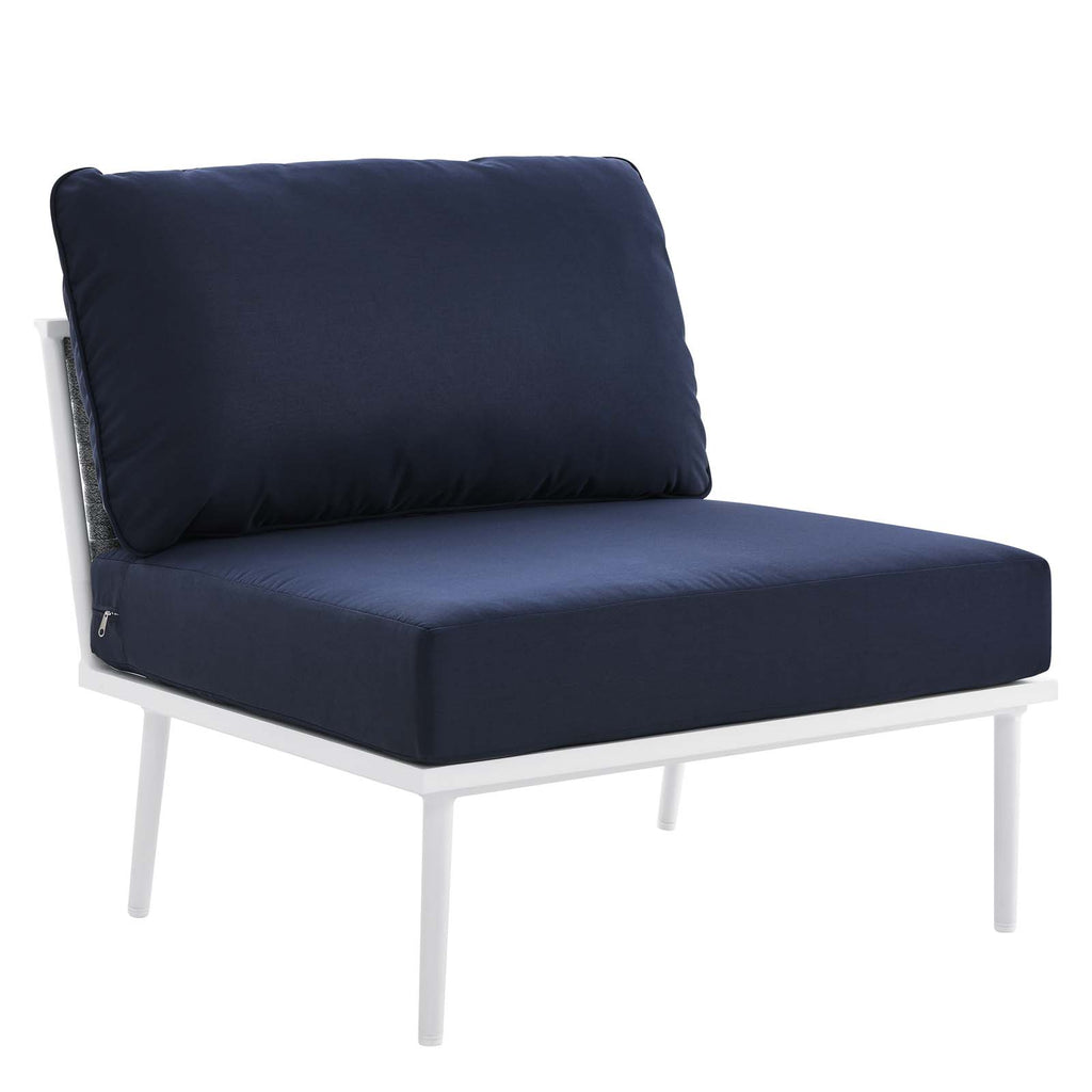 White Navy 8 Piece Outdoor Aluminum Sectional Sofa Set S78438