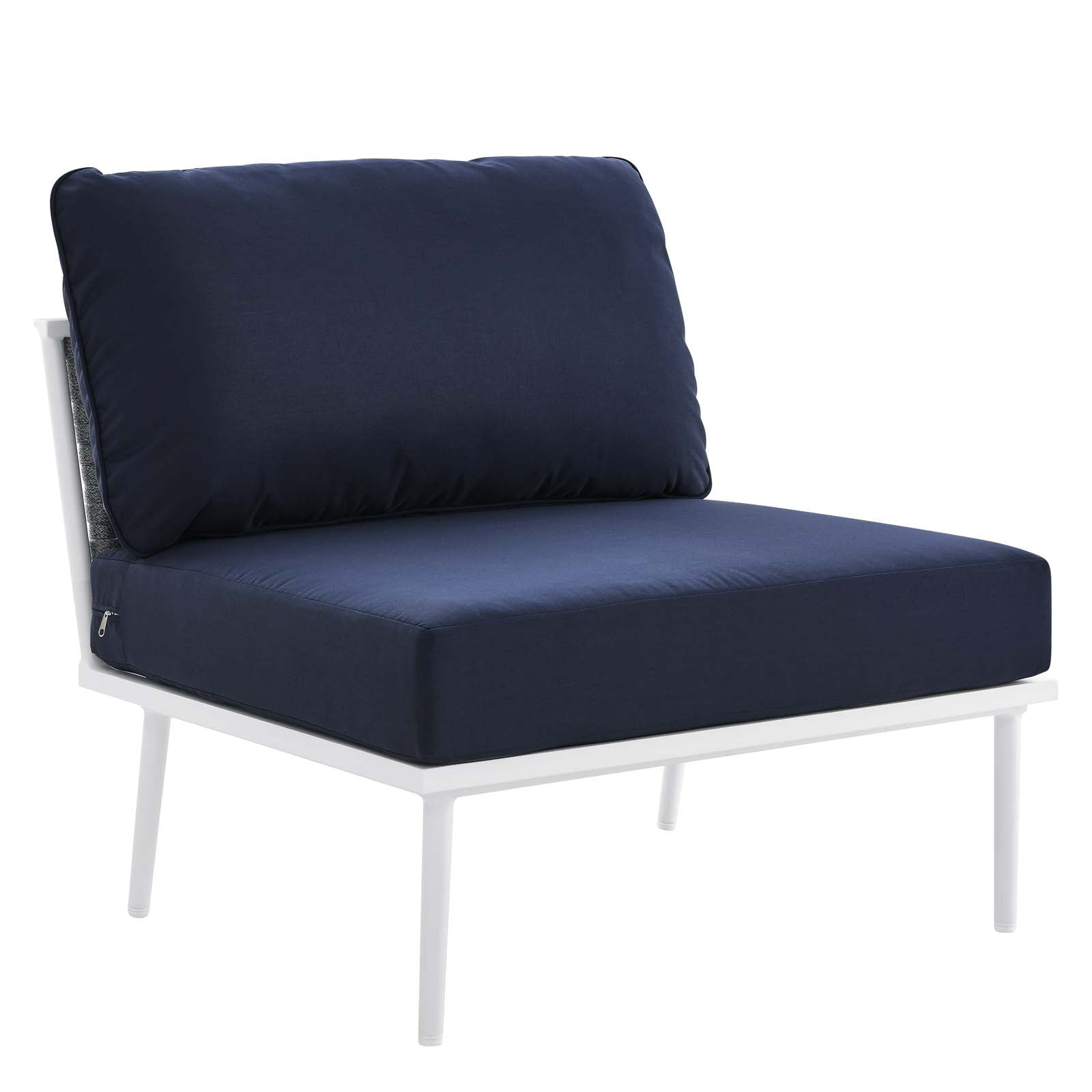 White Navy 8 Piece Outdoor Aluminum Sectional Sofa Set S78438