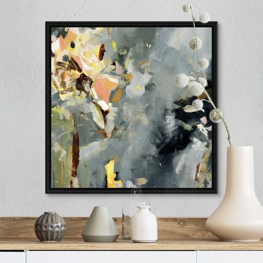 Black Float Frame Canvas Art - 16 x 16 S8373