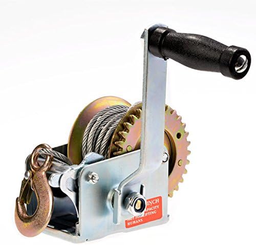 600lb Heavy Duty Hand Winch, 27-Foot Cable, Pack of 2 A400220