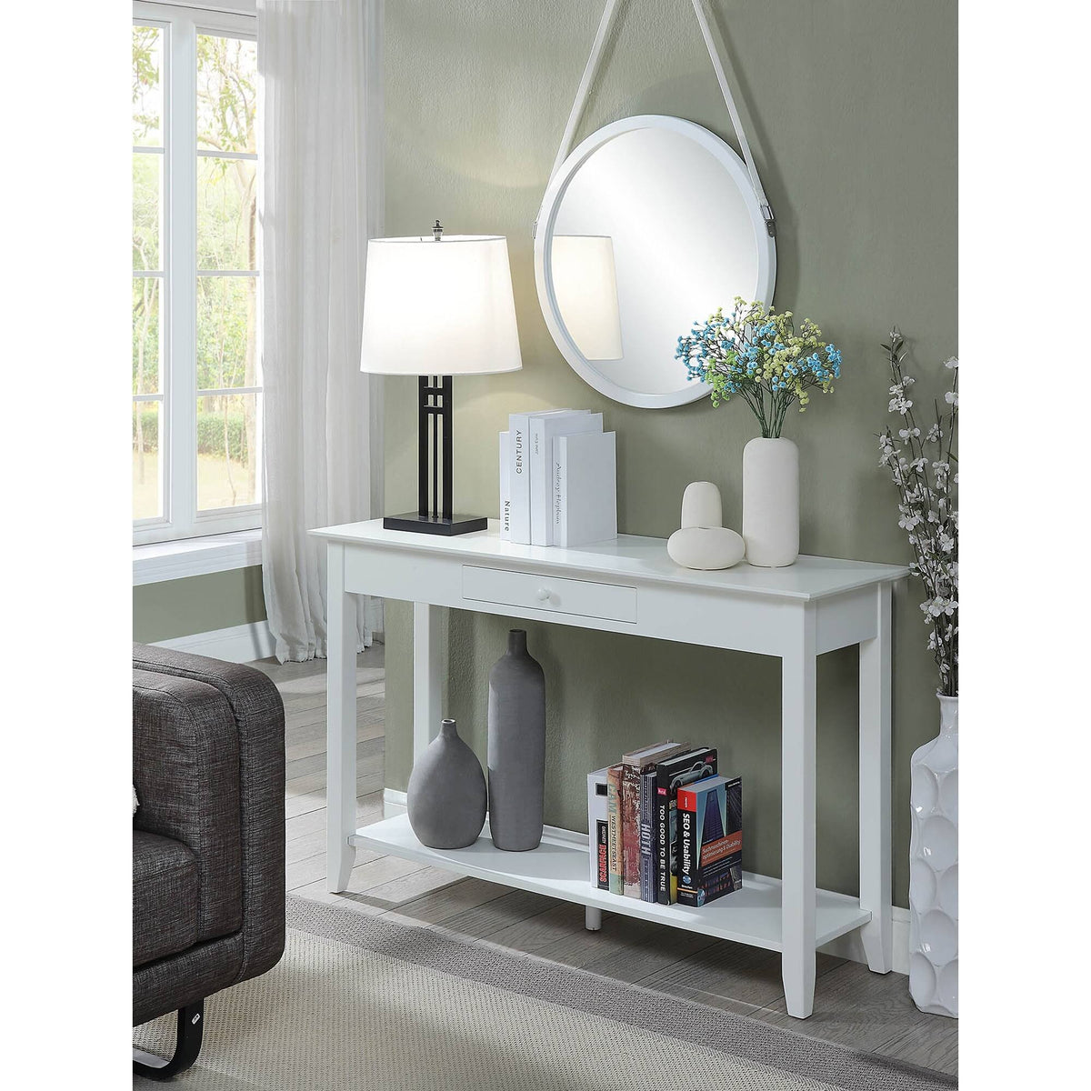 Espresso Single-Drawer Console Table L486