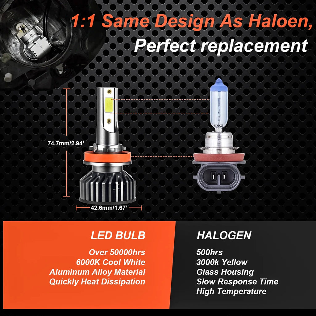 H9 High Beam H11 Low Beam Bulbs 4pcs I782061