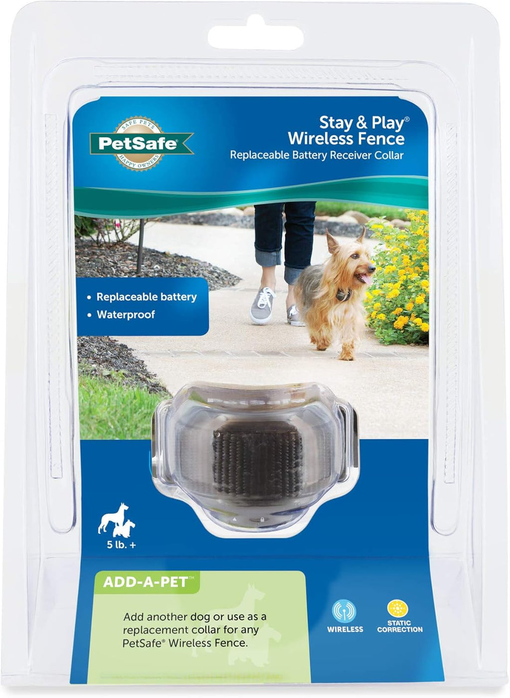 Wireless Pet Fence with Waterproof Collar, Covers up to 3/4 Acre J368558