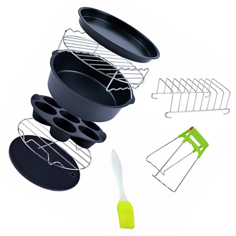 Air Fryer Accessories Set Kitchen Food Rack Basket Mould Cake Y6319