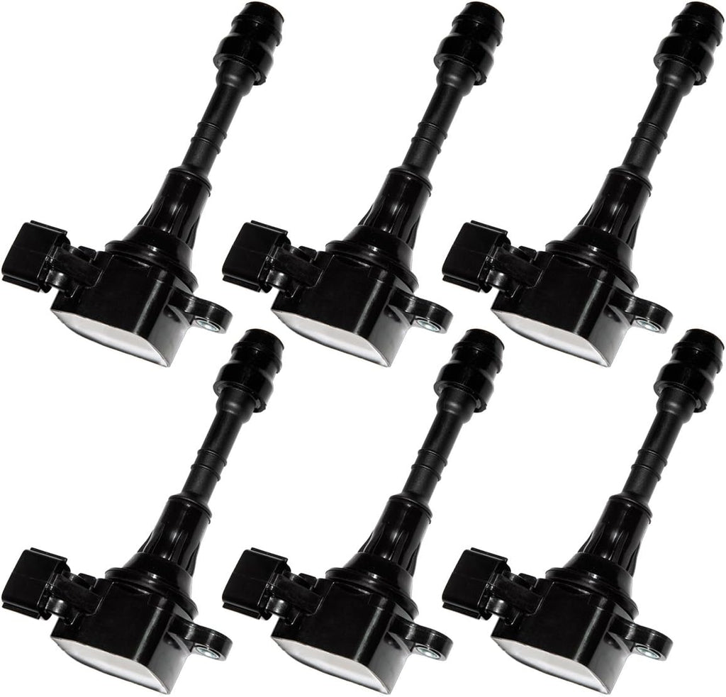 Set of 6 Ignition Coil Pack Compatible with Nissan Altima Maxima Murano Pathfinder Quest Infiniti I35 QX4 Suzuki 3.5L V6 Replacement O6351