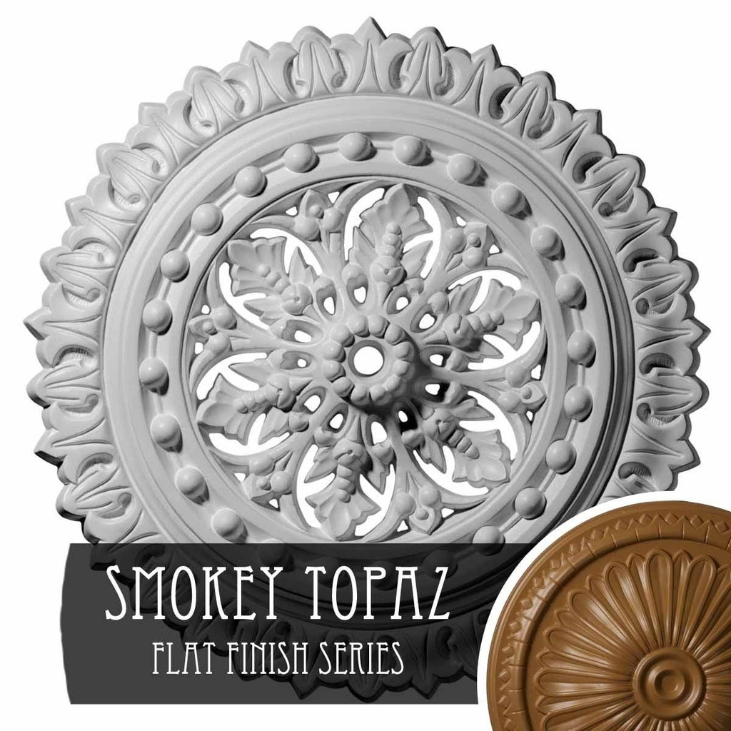Ceiling Medallion, Hand-Painted Smokey Topaz T466404