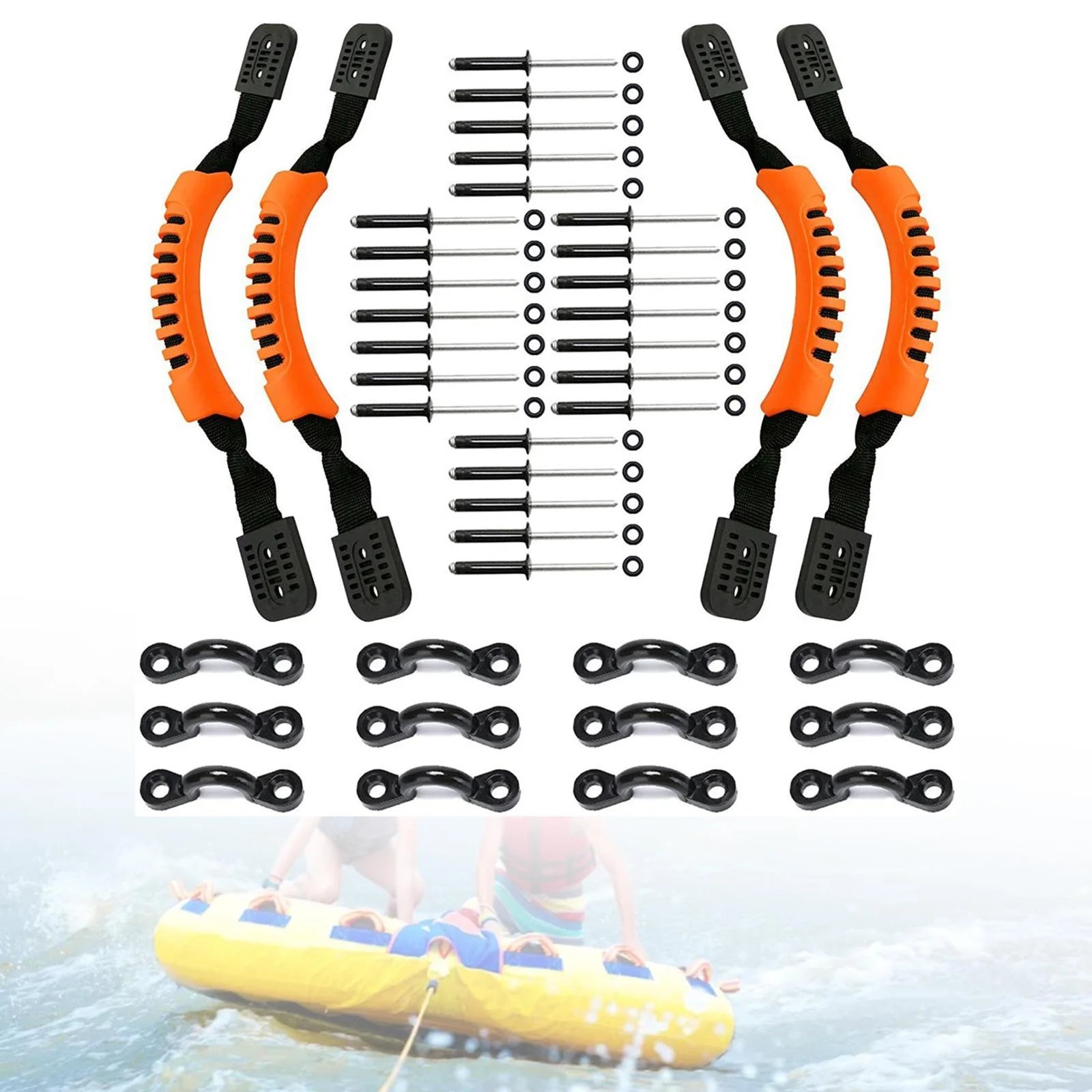 Orange Kayak Carry Handles with Screws Pad Eye K95072