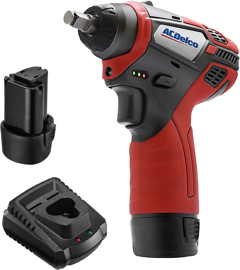 12V Cordless Li-ion 3/8” Impact Wrench Tool Kit with 2 Batteries C5896