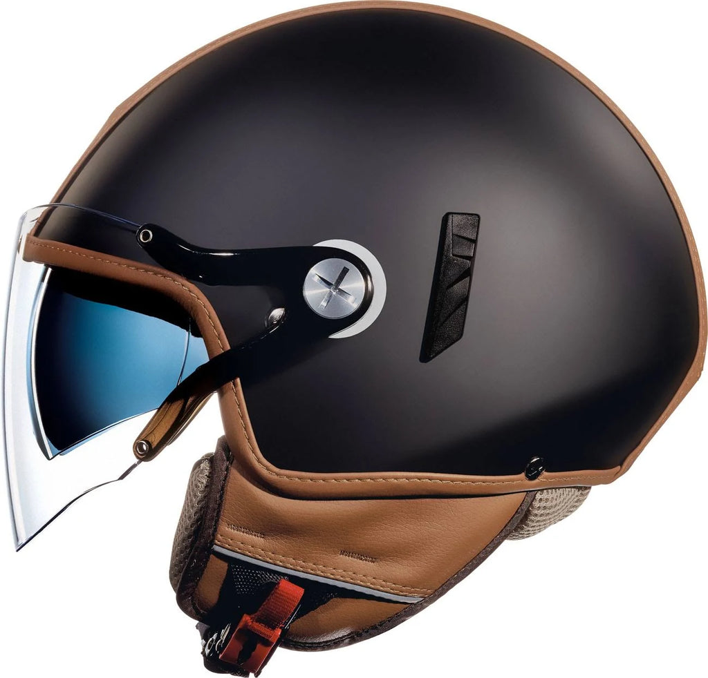Black-Brown Jet Helmet, Size Xs J3889