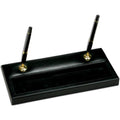 Black Leather Double Pen Stand C1205