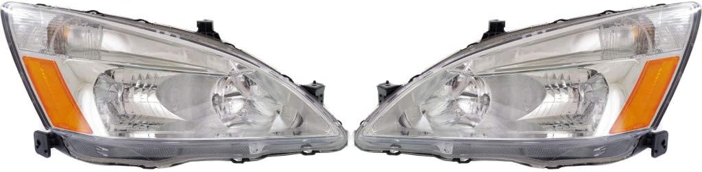 Headlight Assembly Pair for Honda Accord 2003 2004 2005 2006 2007 Q867