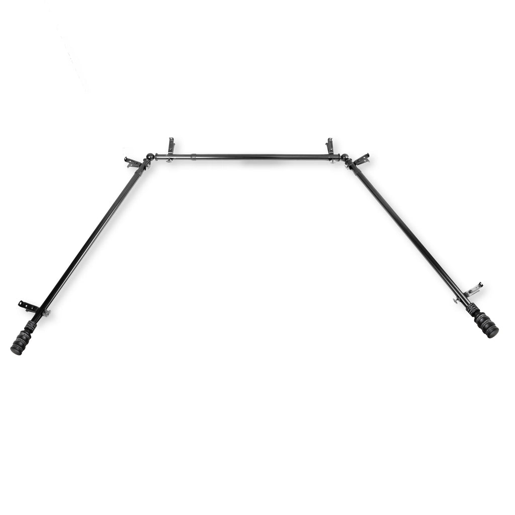 13/16" Bay Window Curtain Rod 20"-36", 38"-72" Black R115943