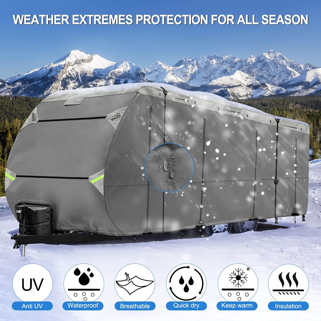 20"-22" Non-Woven Waterproof RV Cover E346945