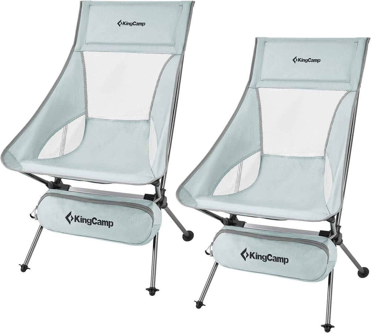 Ultralight High Back Folding Camping Chair with Armrest, 2 Pack, Carry Bag L6865