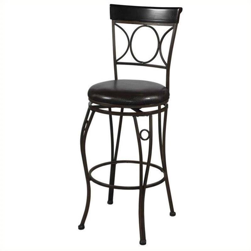 Faux Leather Swivel Counter Stool S5655