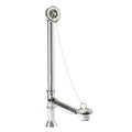 Satin Brass Clawfoot Bath Waste and Overflow with Brass Plug and Chain F8603