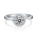 1 Carat Round Cut Moissanite Pave Prong Set Engagement Ring F9271