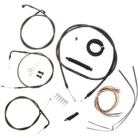 Midnight Black Complete Handlebar Cable Brake Clutch Line Wire Kit B56418