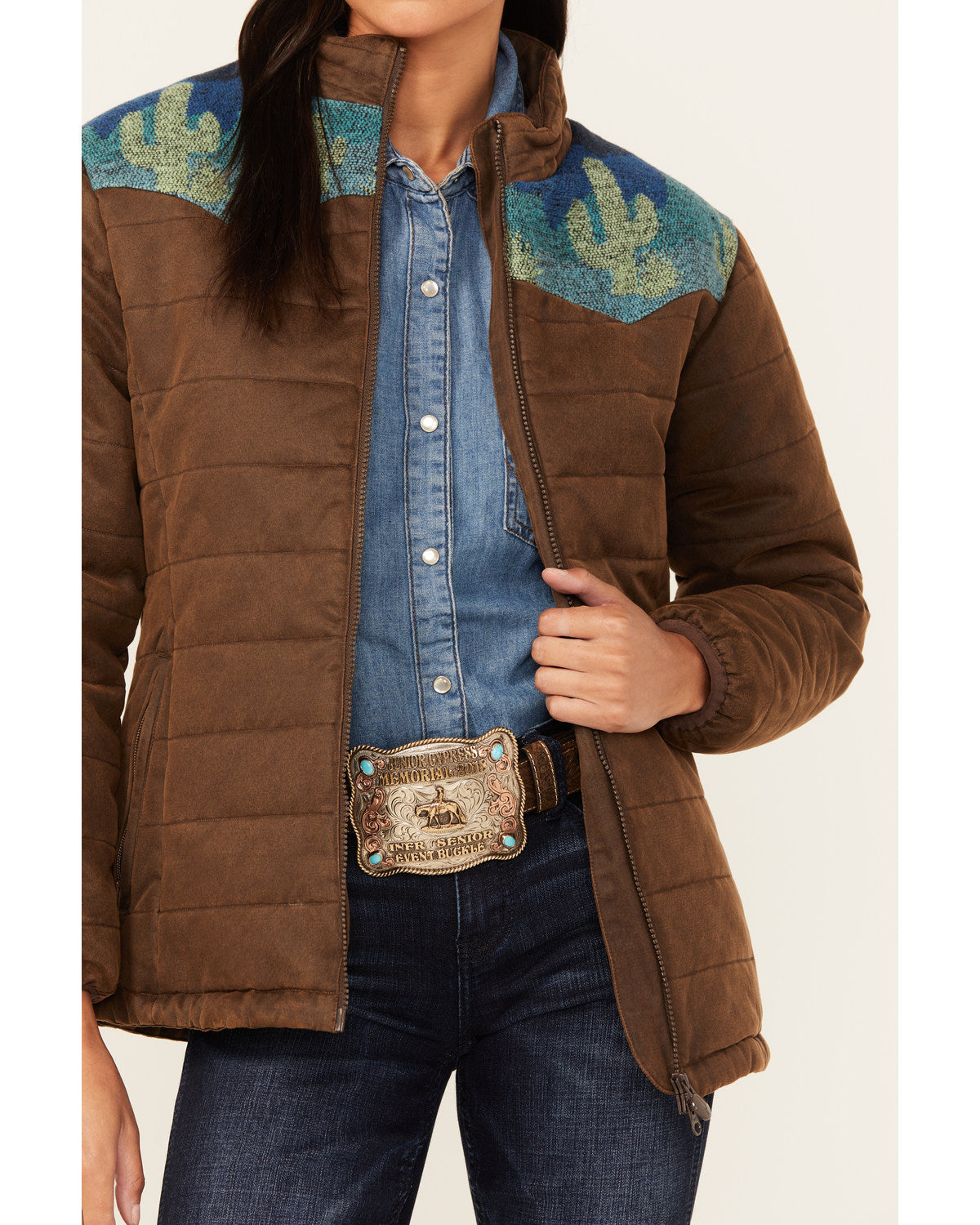 Brown X-Large Puffer Jacket F445