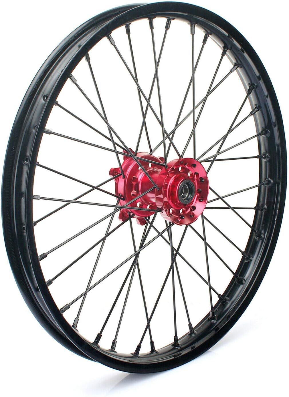17 x 3.5 Supermoto Front Complete Wheel Set Rim Spokes Red Hub B927800