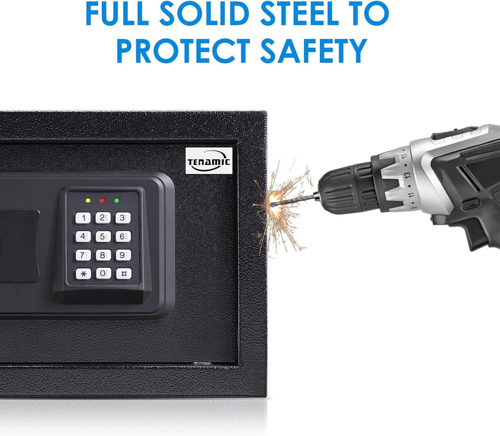 Black Solid Alloy Steel Electronic Security Safe Box O77433