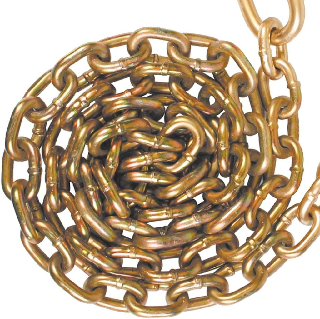 Tow Chain with 15 Inch Forged J Hook and Grab Hook, Grade 70, 8 Foot, Pack of 2 B339405