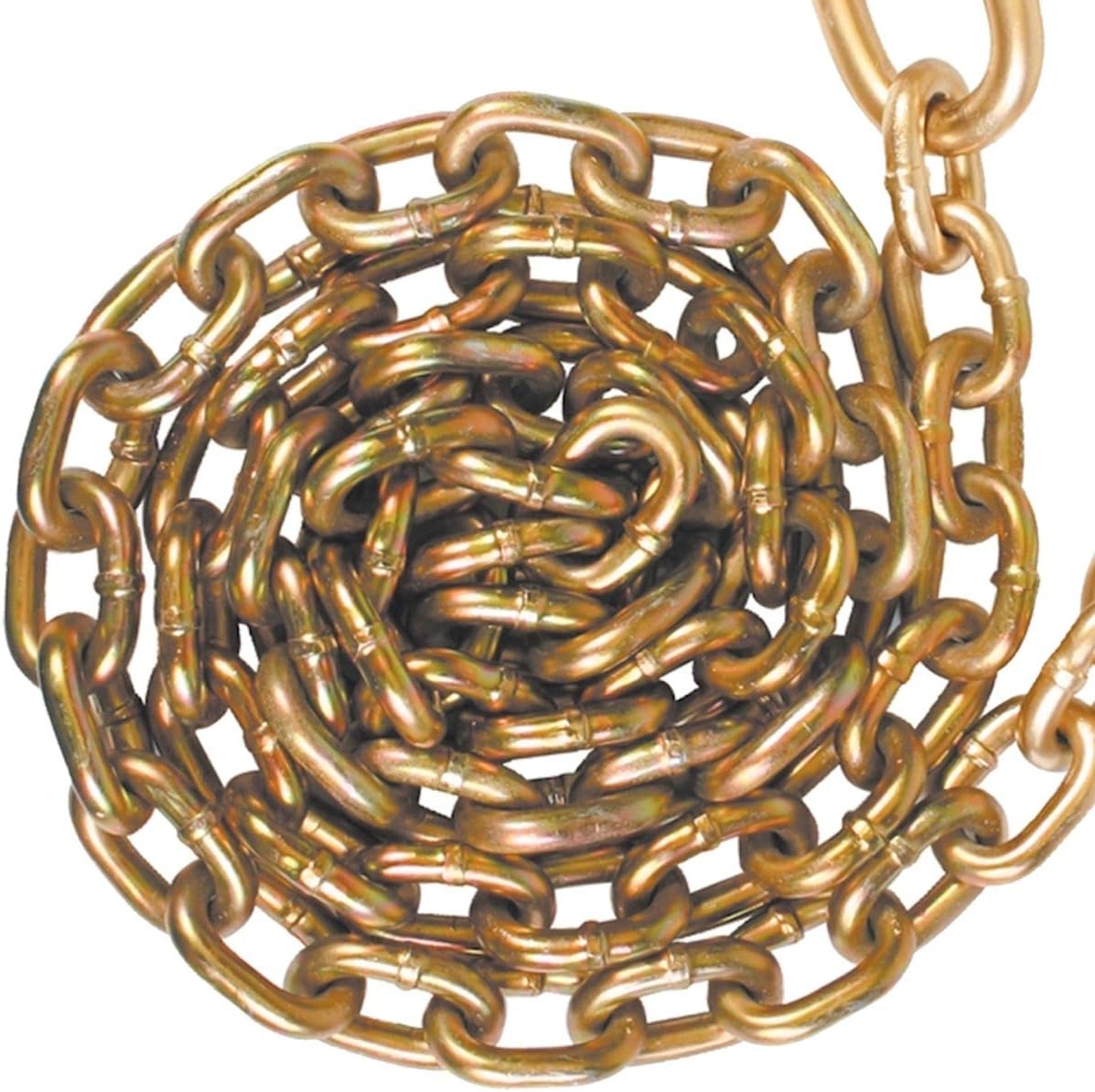 Tow Chain with 15 Inch Forged J Hook and Grab Hook, Grade 70, 8 Foot, Pack of 2 B339405
