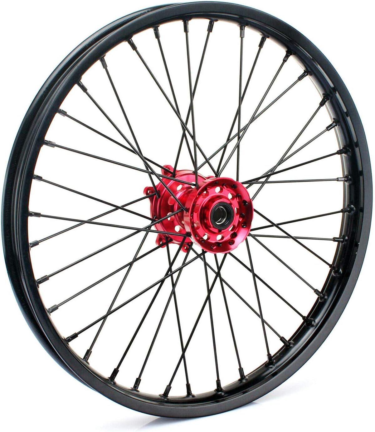 17 x 3.5 Supermoto Front Complete Wheel Set Rim Spokes Red Hub B927800