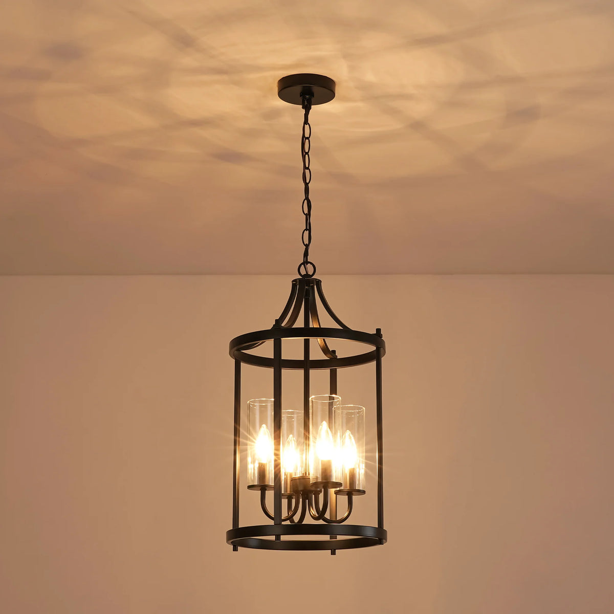 4-Light Rectangle Farmhouse Chandelier U39069