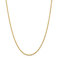 14kt Yellow Gold Diamond Cut Rope Chain 22 inch Lobster Clasp Q312