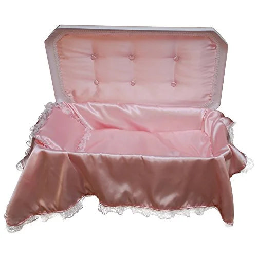 White/Pink Medium Pet Casket S631957