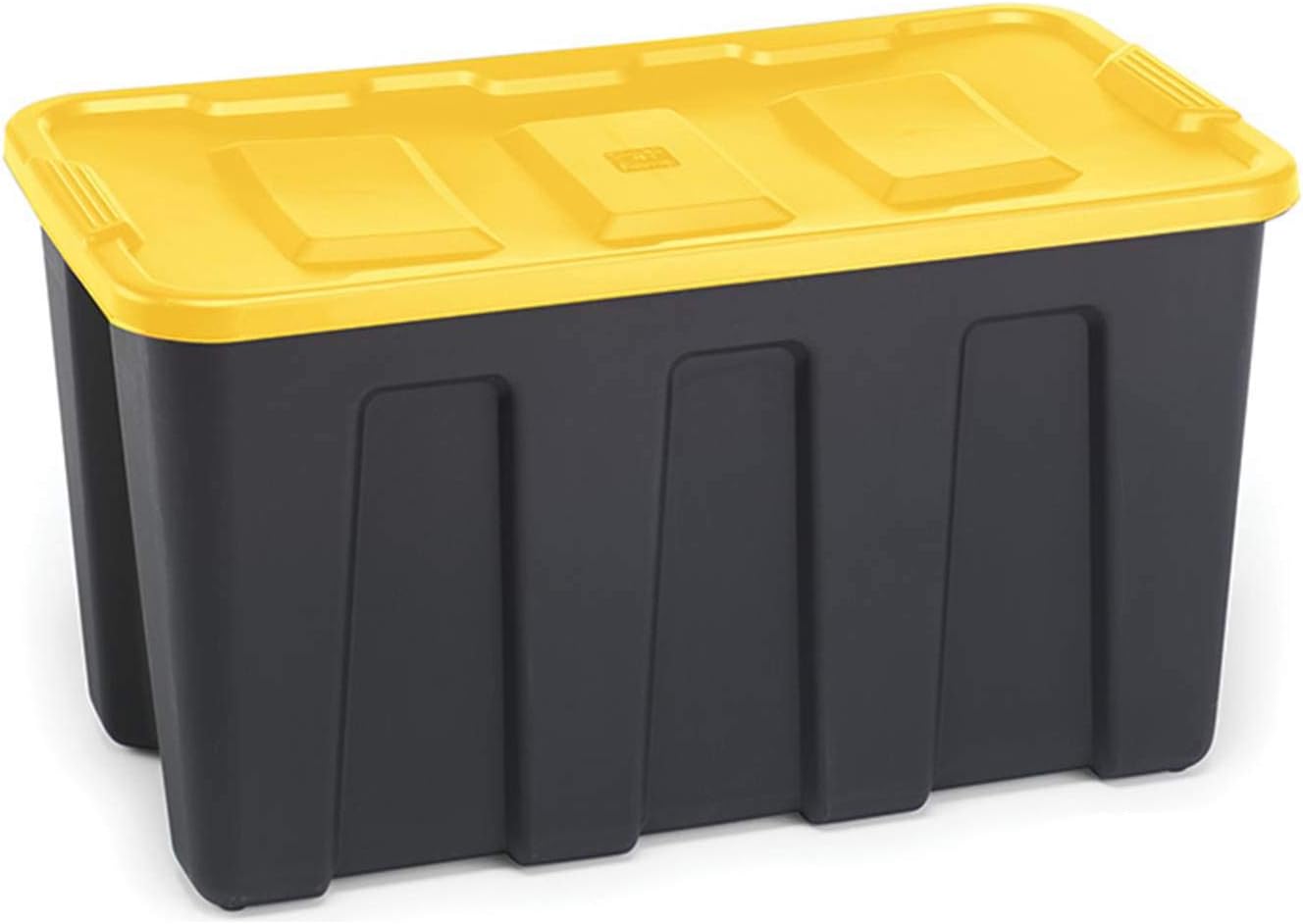 Black and Yellow 34 Gallon Plastic Storage Container Set of 2 O48013