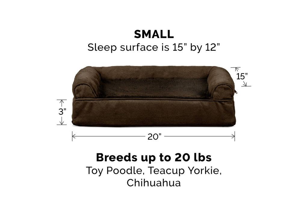 Clay Plush Suede Memory Foam Dog Bed E373664