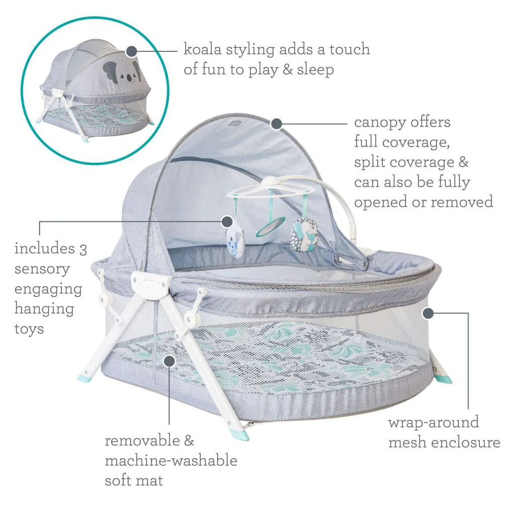 Gray Koala Fold & Go Bassinet N82744