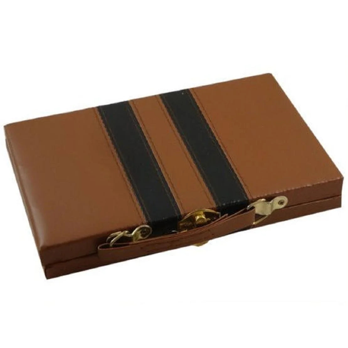 Ivory and Black Tile Dominoes with Metal Spinners in Travel Case S92617