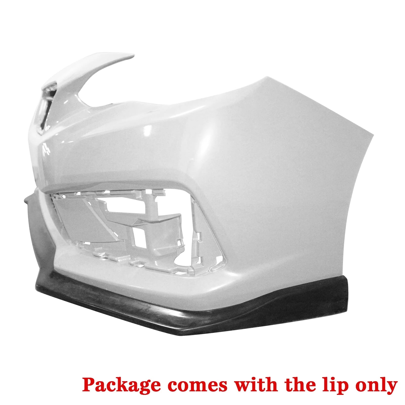 Unpainted Black PU Front Bumper Lip Splitter Z712