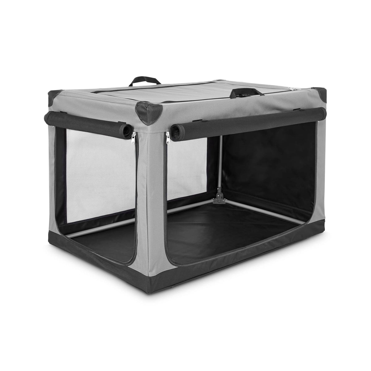 Portable Canvas Dark Grey Dog Crate Y132045