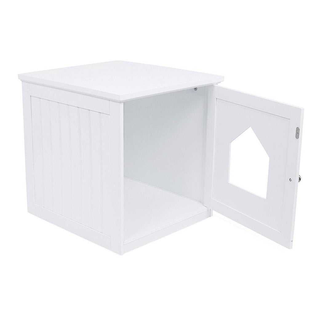White Decorative Cat House Side Table M85737