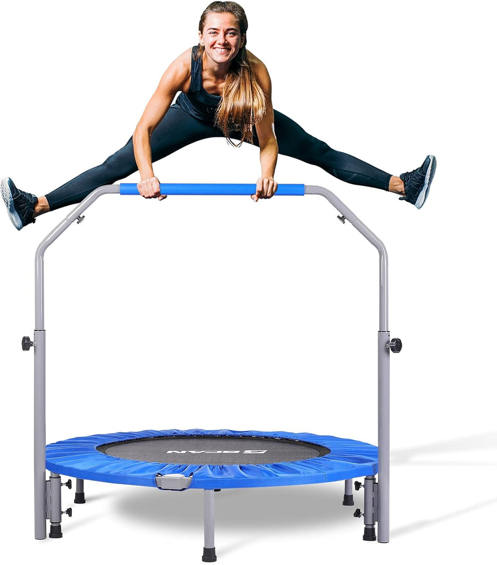Foldable Mini Trampoline with Adjustable Foam Handle L399